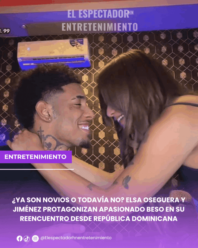 Elsa Oseguera y Jiménez protagonizan apasionado beso en su reencuentro desde República Dominicana