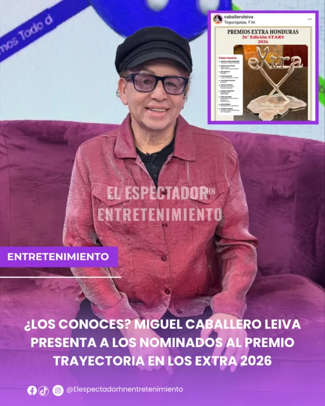 Miguel Caballero Leiva presenta a los nominados al premio trayectoria en Los Extra 2026