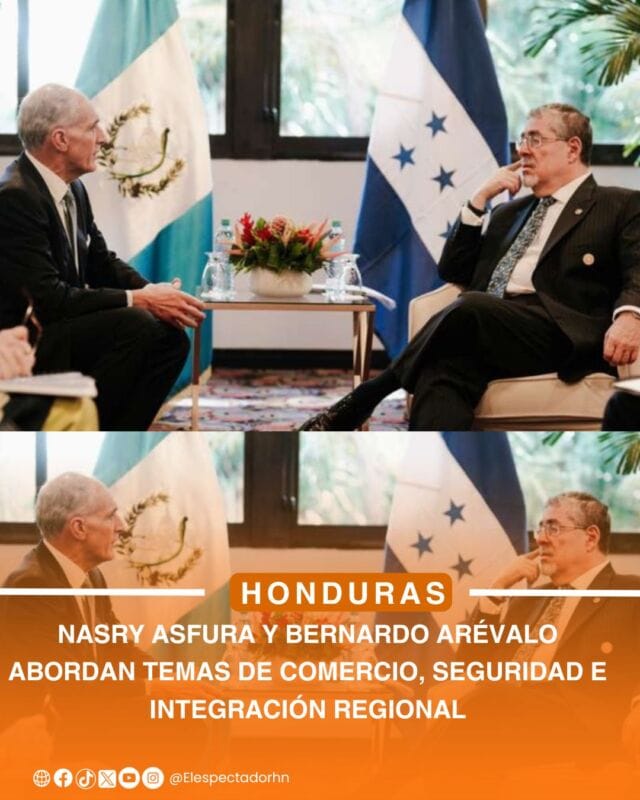 Nasry Asfura y Bernardo Arévalo refuerzan cooperación entre Honduras y Guatemala en San José