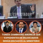 Tomás Zambrano: Tomás Zambrano anuncia que expedientes de enjuiciados serán enviados al Ministerio Público