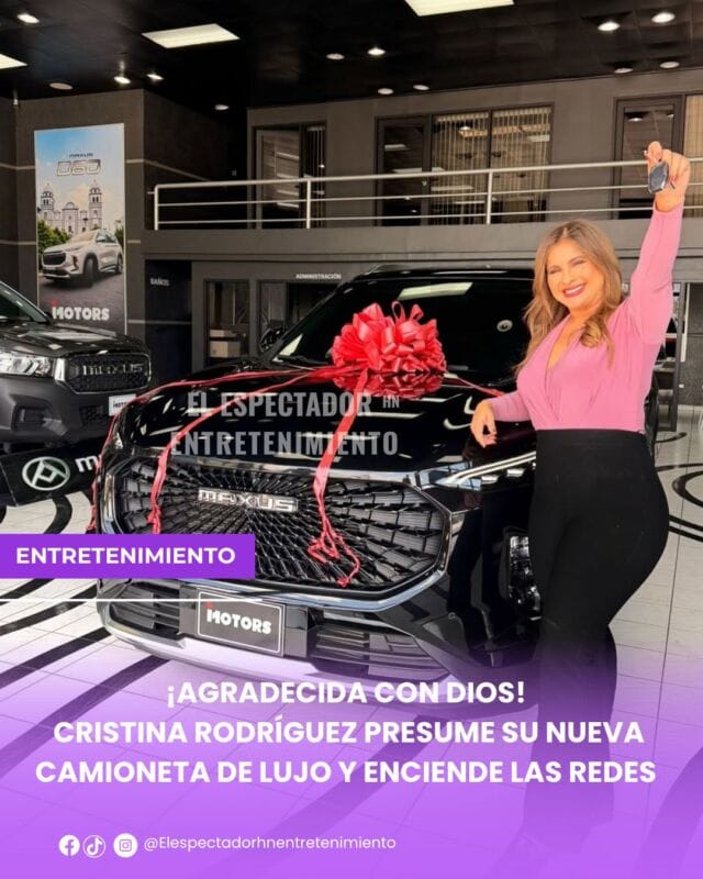 Cristina Rodríguez presume su nueva camioneta de lujo y enciende las redes