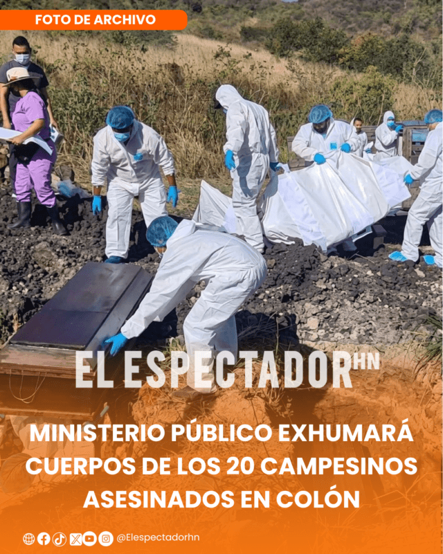 Ministerio Público exhumará cuerpos de los 20 campesinos asesinados en Colón