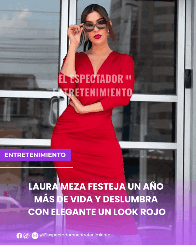 Laura Meza festeja un año más de vida y deslumbra con elegante look rojo