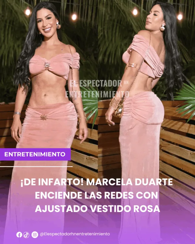 Marcela Duarte enciende las redes con ajustado vestido rosa