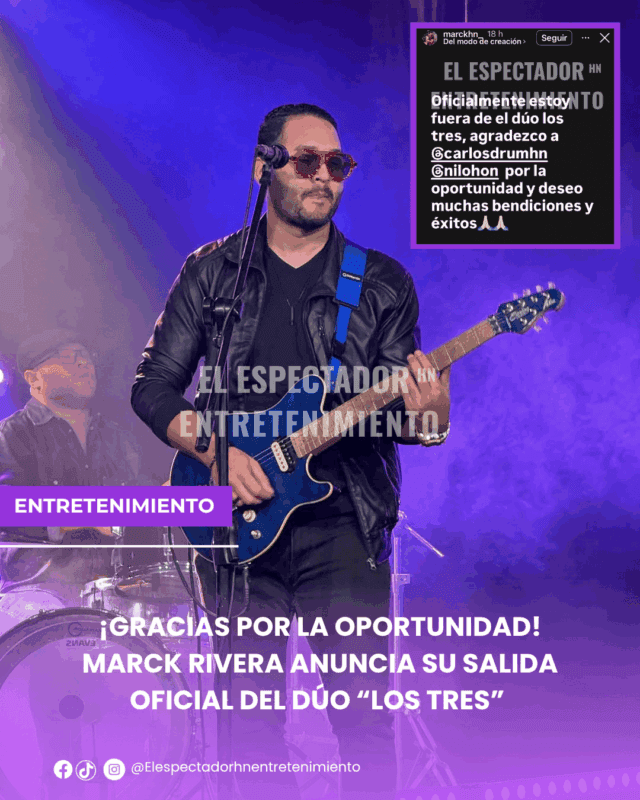 Marck Rivera anuncia su salida oficial del dúo “los tres”