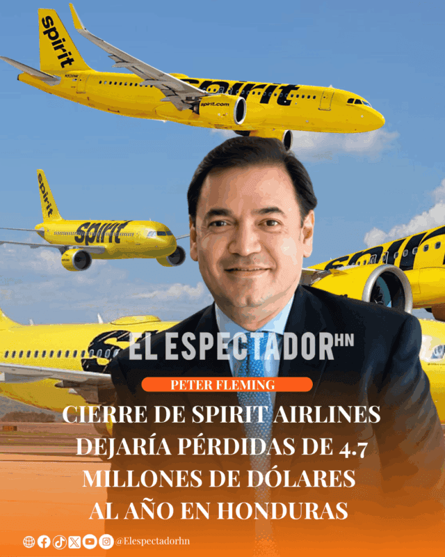 Peter Fleming: cierre de Spirit Airlines dejaría pérdidas de 4.7 millones de dólares al año en Honduras