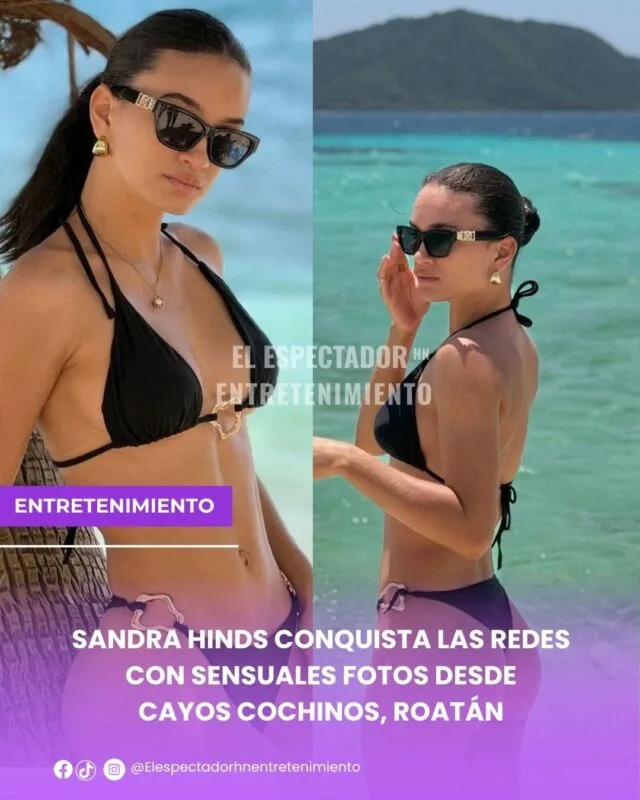 Sandra Hinds conquista las redes con sensuales fotos desde Cayos Cochinos, Roatán
