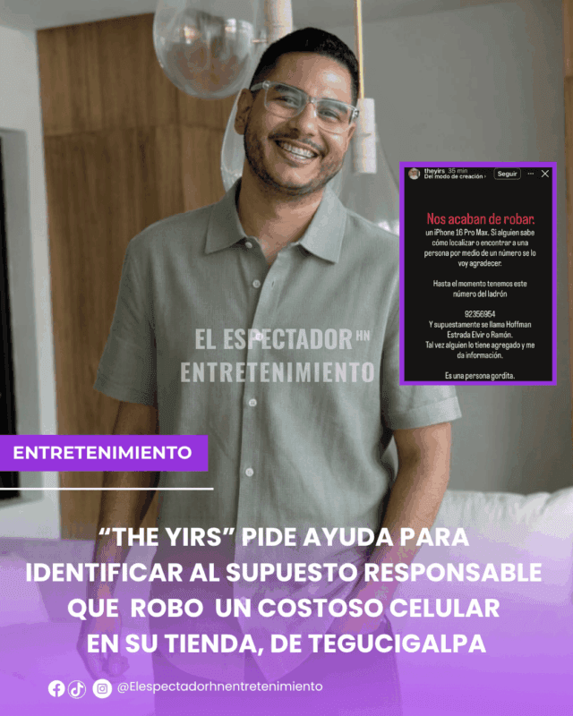 The yirs pide ayuda para identificar al supuesto responsable
