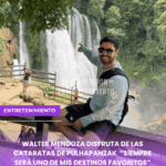 Walter Mendoza disfruta de las Cataratas de Pulhapanzak “siempre será uno de mis destinos favoritos”