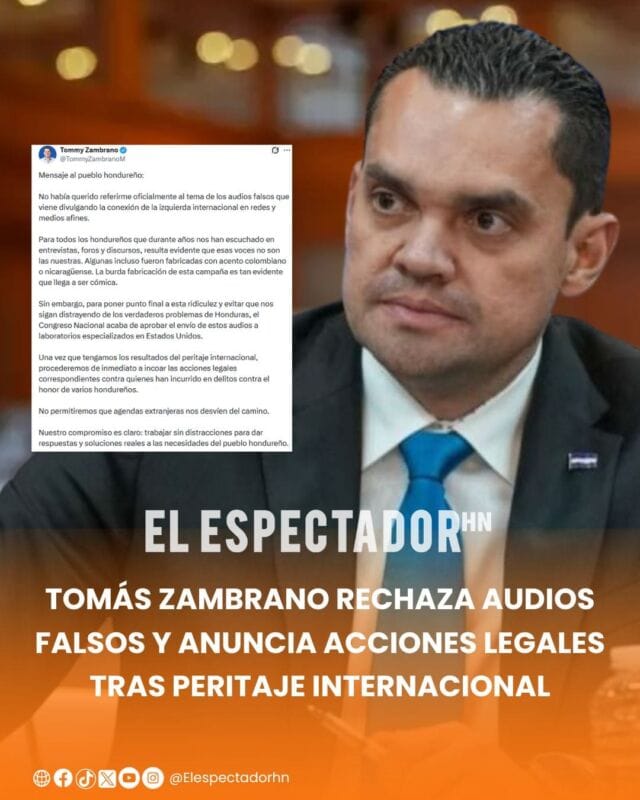 Presidente del Congreso Nacional, Tomás Zambrano, se pronunció públicamente
