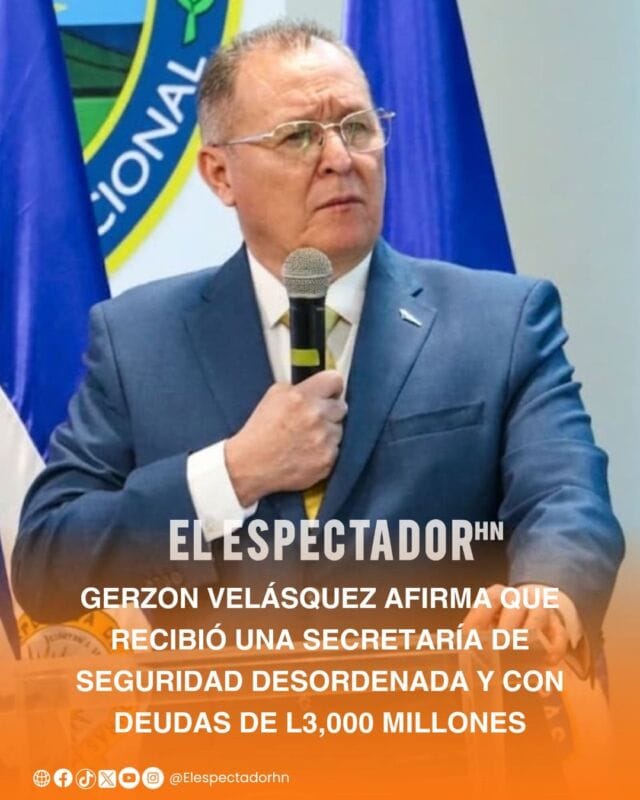 la Secretaría de Seguridad, a través de Gerzon Velásquez, aseguraron que encontraron una institución desordenada, con deudas millonarias