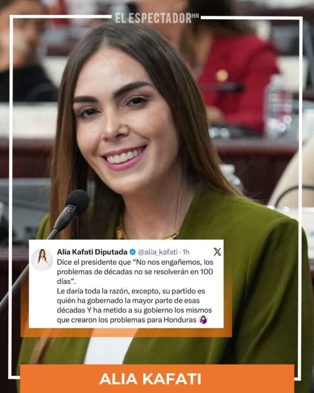 Alia Kafati reaccionó a través de su cuenta de X a las declaraciones del presidente