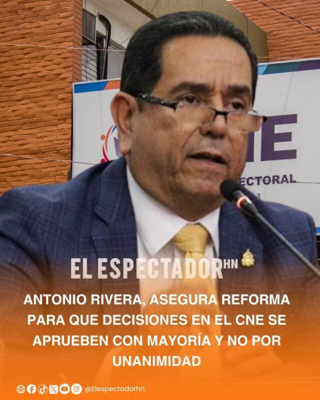 Antonio Rivera Callejas, informó que se presentará una reforma electoral para que el quórum en el Consejo Nacional Electoral (CNE) sea de “la mitad más uno” y no por unanimidad