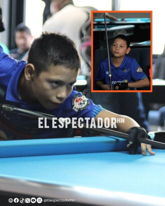 El joven hondureño José Félix, de apenas 13 años, logró su clasificación al Campeonato Panamericano de Billar