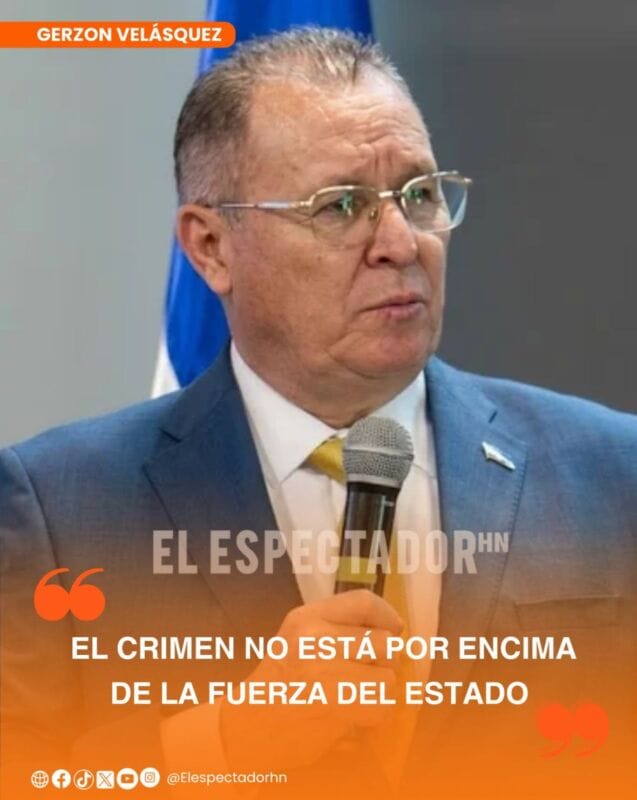 El Ministro de Seguridad, Gerzon Velásquez, anunció la intervención administrativa y operativa de la Dirección Policial Anti Maras y Pandillas Contra el Crimen Organizado (DIPAMPCO)