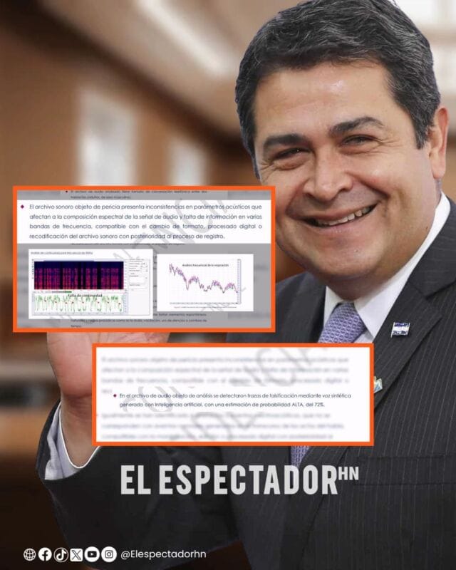 Juan Orlando Hernández afirma que audios son falsos y creados con voz sintética tras análisis forense