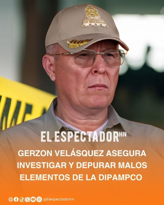 Gerzon Velásquez asegura investigar y depurar malos elementos de la DIPAMPCO