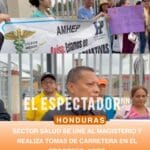 ¡Sector salud se une al magisterio y realiza tomas de carretera en El Progreso, Yoro!