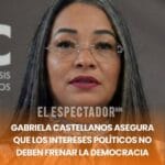 Gabriela Castellanos asegura que los intereses políticos no deben frenar la democracia