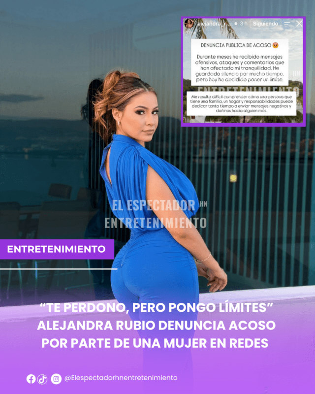 Alejandra Rubio denuncia acoso por parte de una mujer en redes