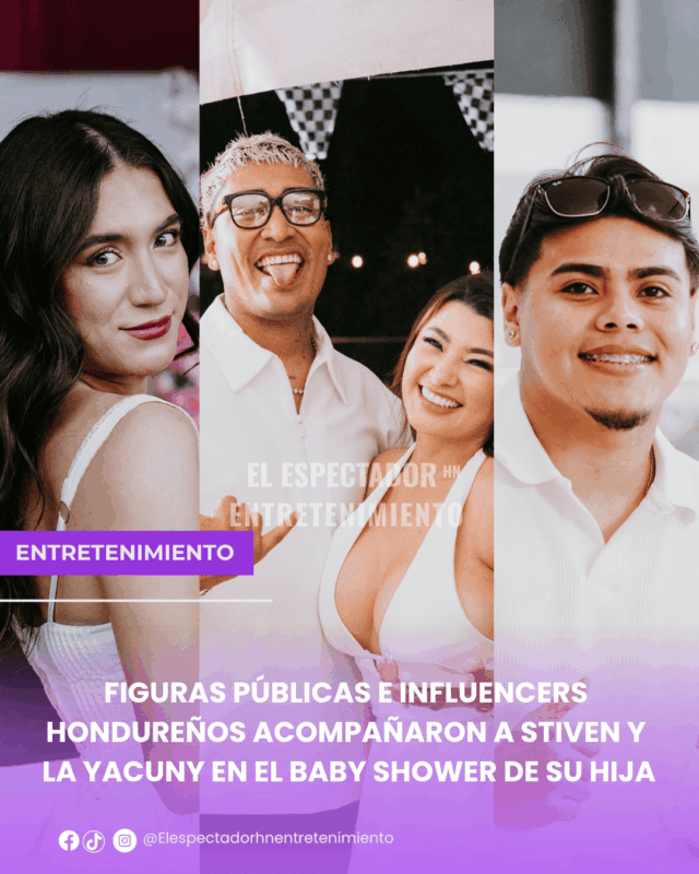 Figuras públicas e influencers hondureños acompañaron a Stiven y La Yacuny en el baby shower de su hija