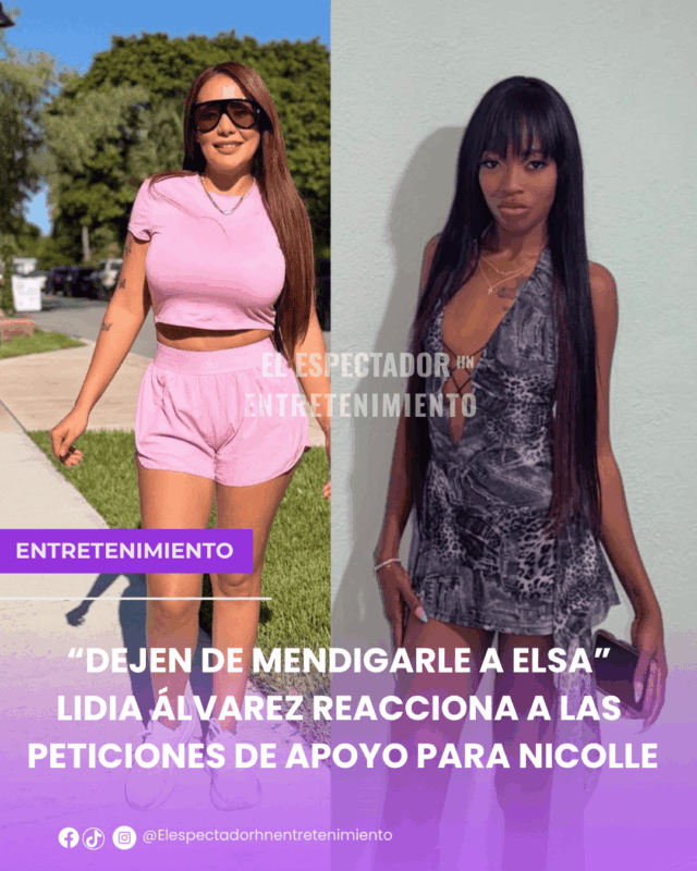 Lidia Álvarez reacciona a las peticiones de apoyo para Nicolle