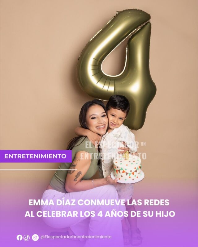 Emma Díaz celebra los 4 años de su hijo con un emotivo mensaje