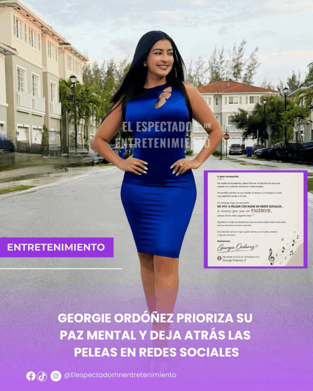 Georgie Ordóñez prioriza su paz mental y deja atrás las peleas en redes sociales