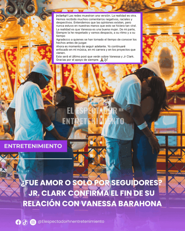 Jr. Clark confirma el fin de su relación con Vanessa Barahona
