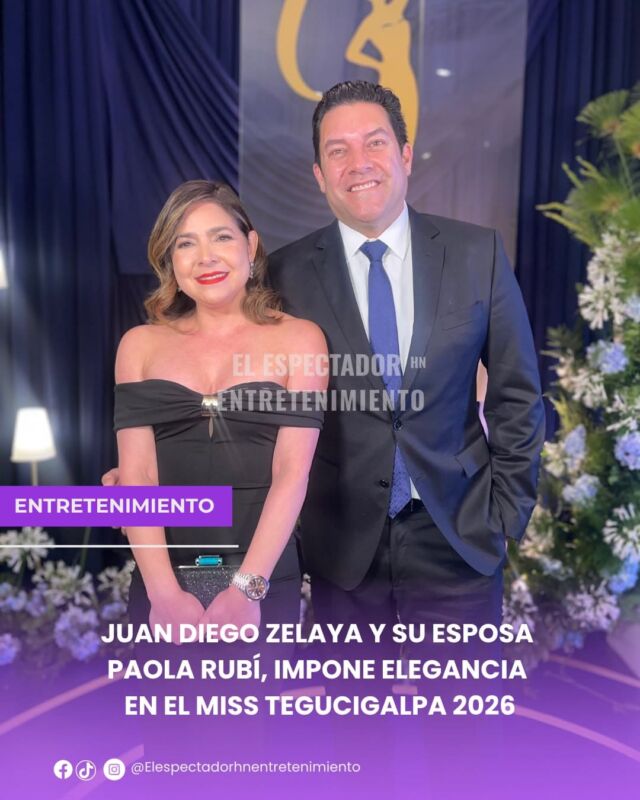 Juan Diego Zelaya y su esposa Paola Rubí imponen elegancia en Miss Tegucigalpa 2026