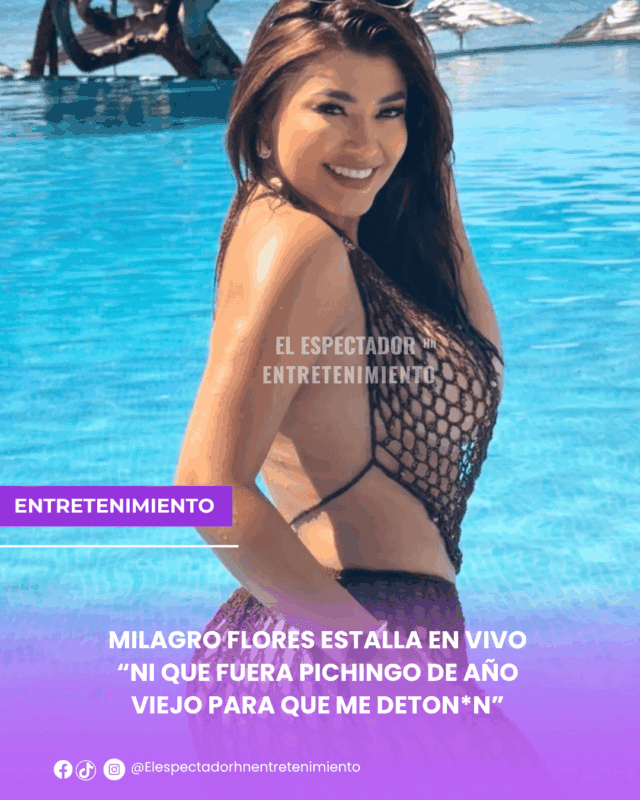 Milagro Flores estalla en vivo “ni que fuera pichingo de año viejo para que me deton*n”