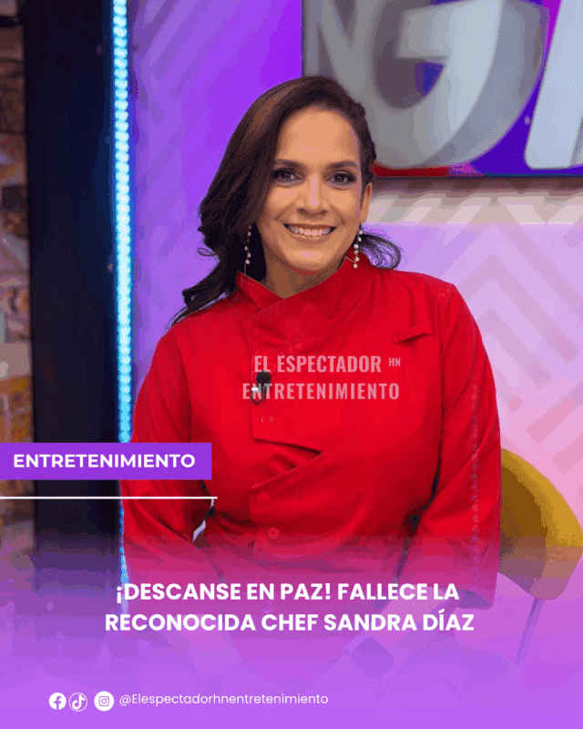 ¡Descanse en paz! Fallece la reconocida chef Sandra Díaz