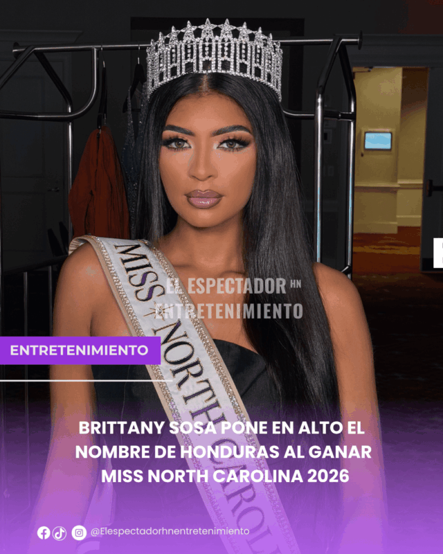 Brittany Sosa pone en alto el nombre de Honduras al ganar Miss North Carolina 2026