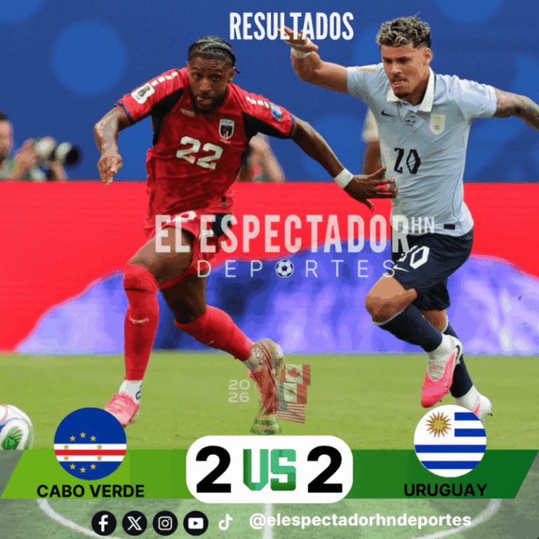 Uruguay y Cabo Verde empatan 2-2 en el Grupo H del Mundial 2026
