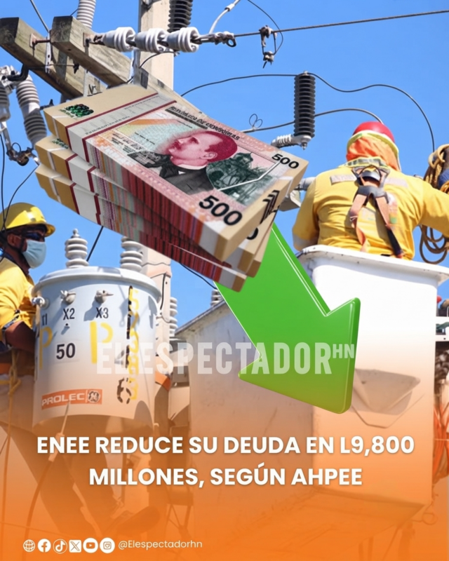ENEE reduce deuda millonaria y fortalece sector eléctrico según AHPEE.