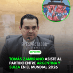 Tomás Zambrano asiste al partido entre Argentina y Suiza en el Mundial 2026