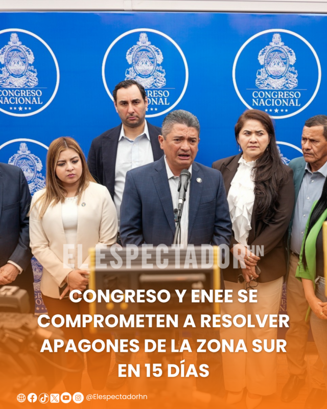 Congreso y ENEE se comprometen a resolver apagones de la Zona Sur en 15 días