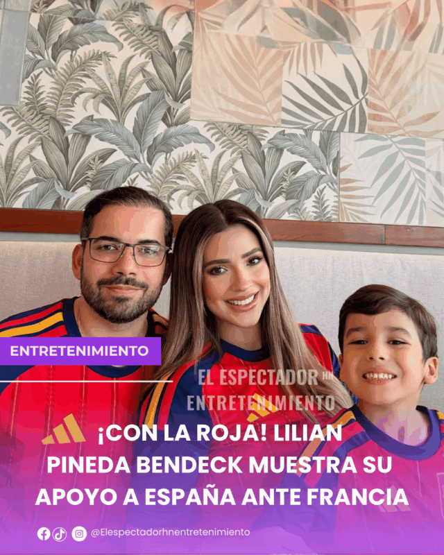 ¡Con la roja! Lilian Pineda Bendeck muestra su apoyo a España ante Francia