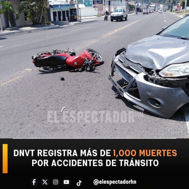 DNVT registra más de 1,000 muertes por accidentes de tránsito