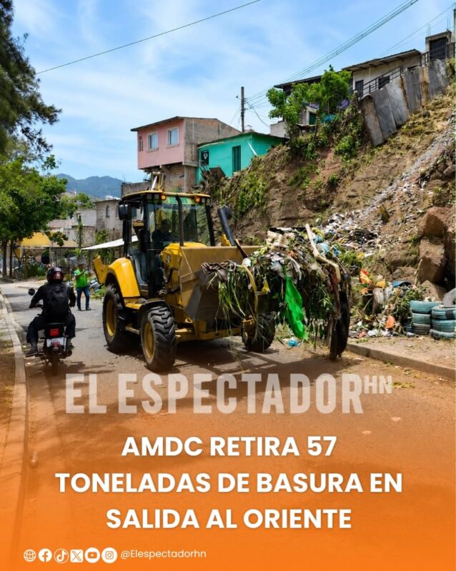 AMDC retira 57 toneladas de basura en salida al oriente