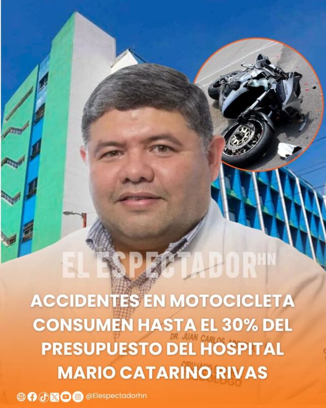 Accidentes en motocicleta consumen hasta el 30% del presupuesto del hospital Mario Catarino Rivas