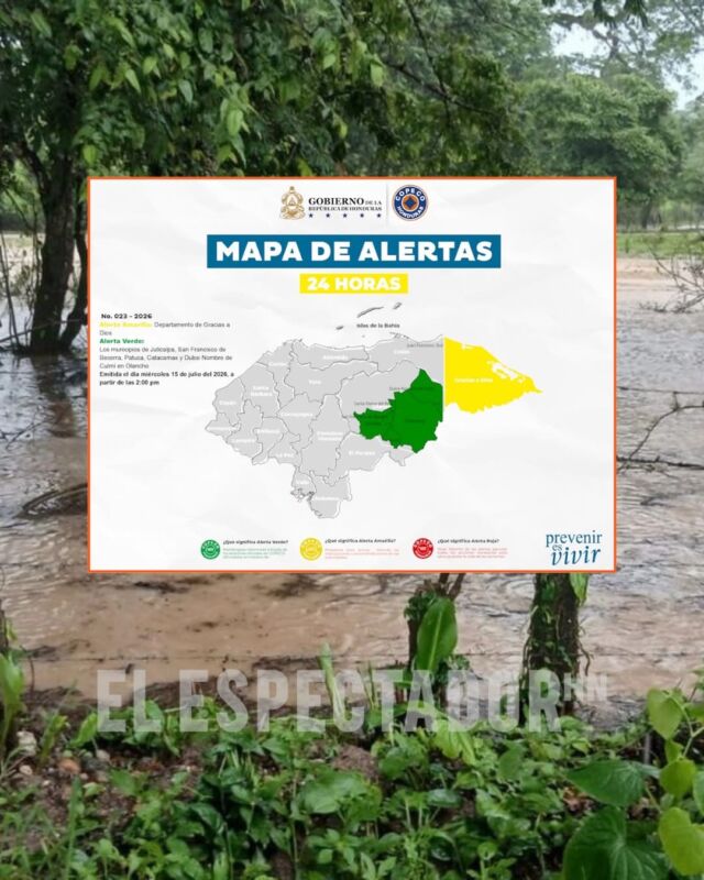 COPECO eleva a alerta amarilla a Gracias a Dios ante el riesgo de nuevas crecidas
