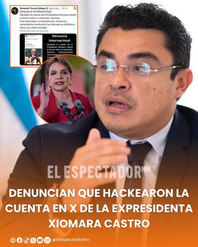 Denuncian que hackearon la cuenta en x de la expresidenta Xiomara Castro