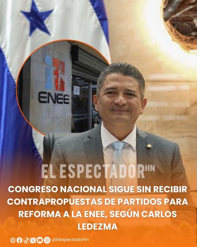 Congreso Nacional sigue sin recibir contrapropuestas de partidos para reforma a la ENEE, según Carlos Ledezma