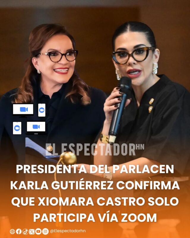 Presidenta del Parlacen Karla Gutiérrez confirma que Xiomara Castro solo participa vía zoom
