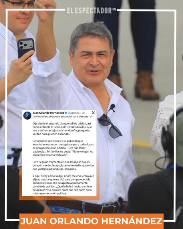 JOH cuestiona que juez se declare incompetente en su caso