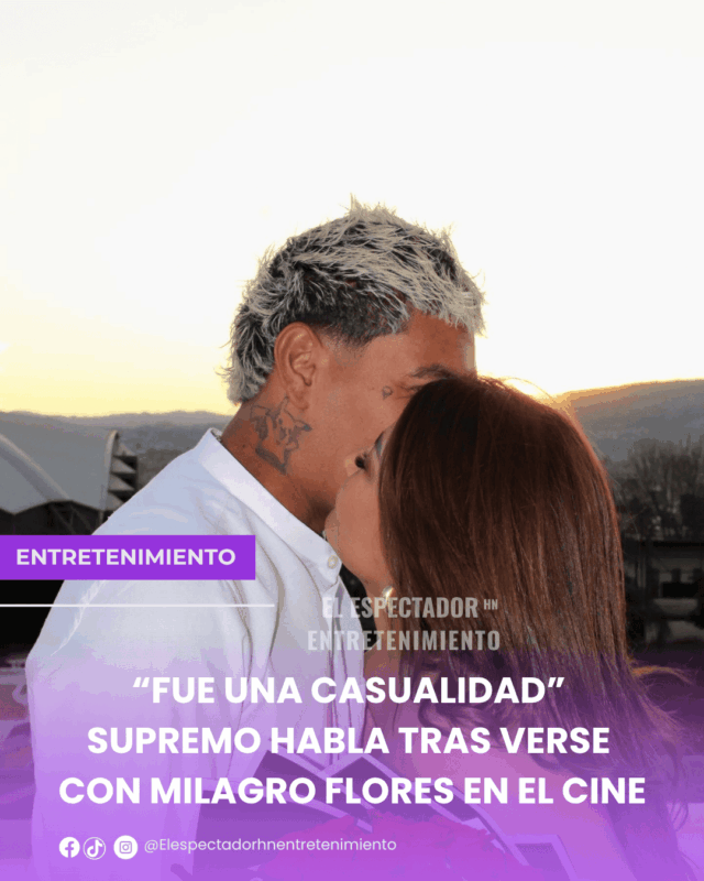 “Fue una casualidad” Supremo habla tras verse con Milagro Flores en el cine