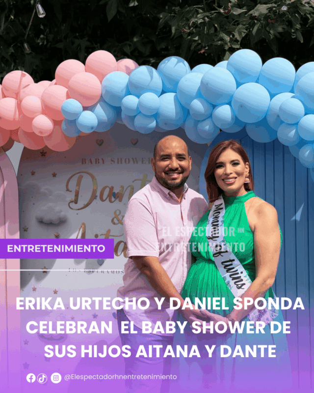 Erika Urtecho y Daniel Sponda celebran el baby shower de sus hijos Aitana y Dante