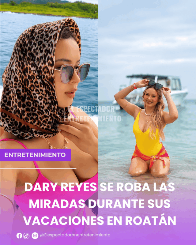Dary Reyes se roba las miradas durante sus vacaciones en Roatán