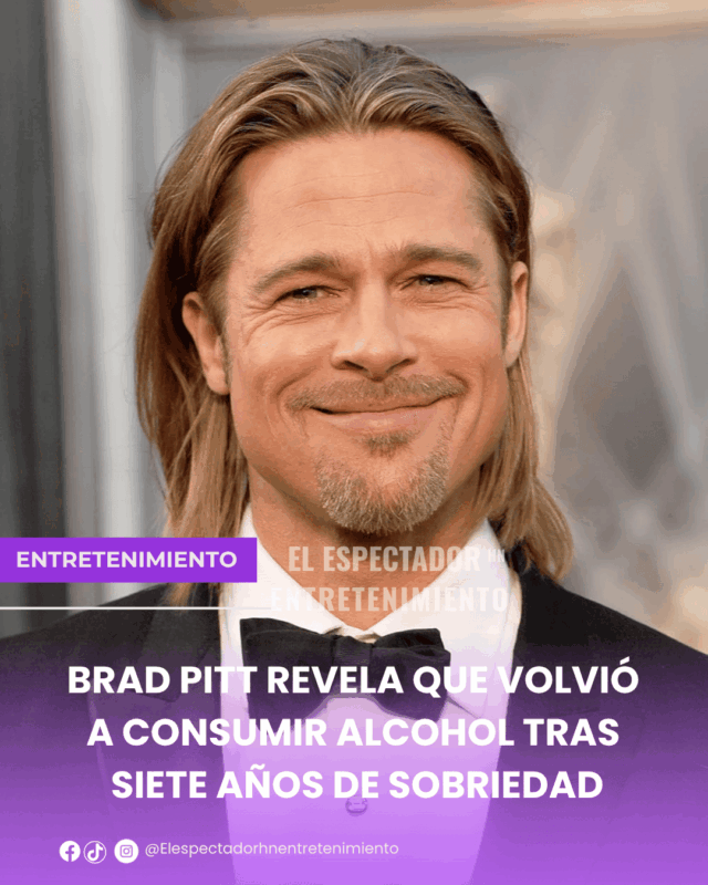 Brad Pitt revela que volvió a consumir alcohol tras siete años de sobriedad